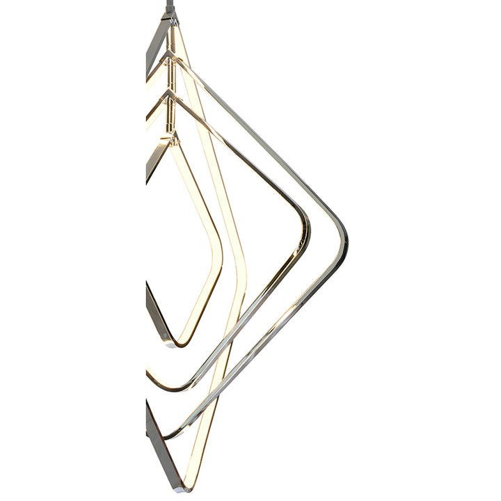 Diamond Orb LED Light Fixture with Chrome Frame and Acrylic Diffuser by Bethel - view 2