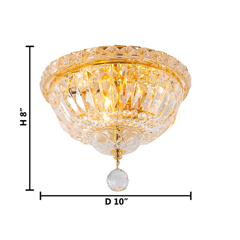 Clear Crystal Flushmount with Gold Hardware Flush Mount by Bethel - view 7