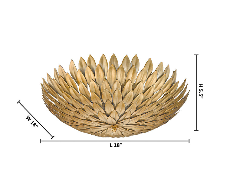 Leaf Petal Flush Mount by Bethel - view 3