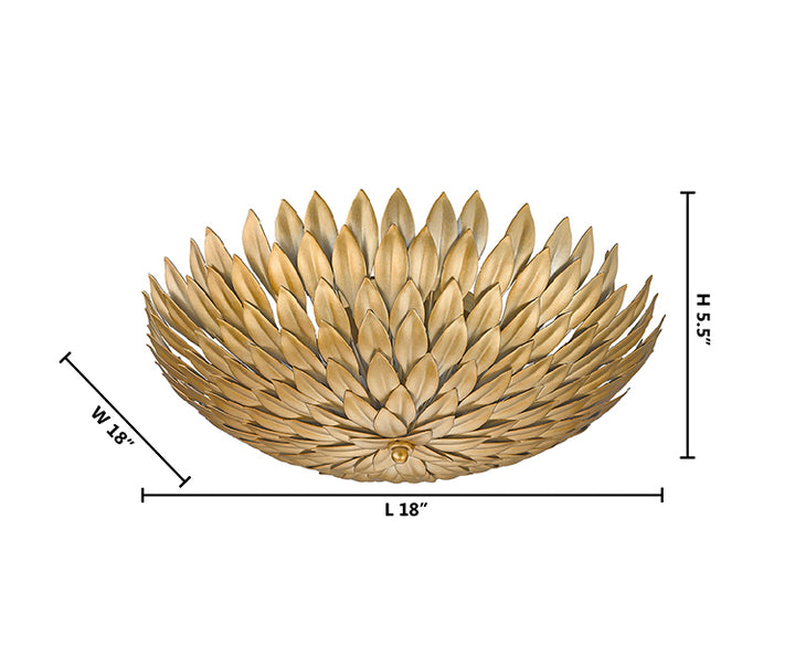 Leaf Petal Flush Mount by Bethel - view 3