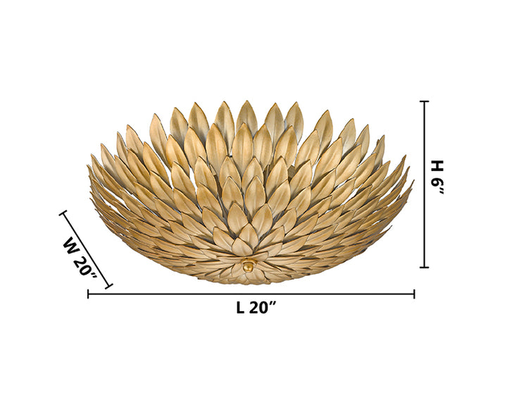 Leaf Petal Flush Mount by Bethel - view 8