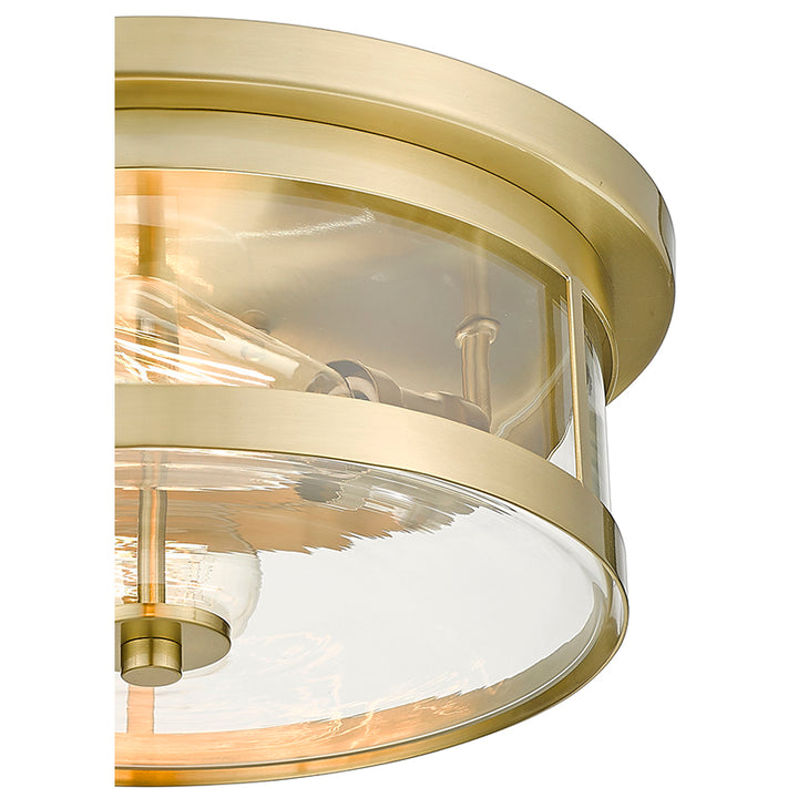 Round Flush Mount with Clear Glass Shade by Bethel - view 16