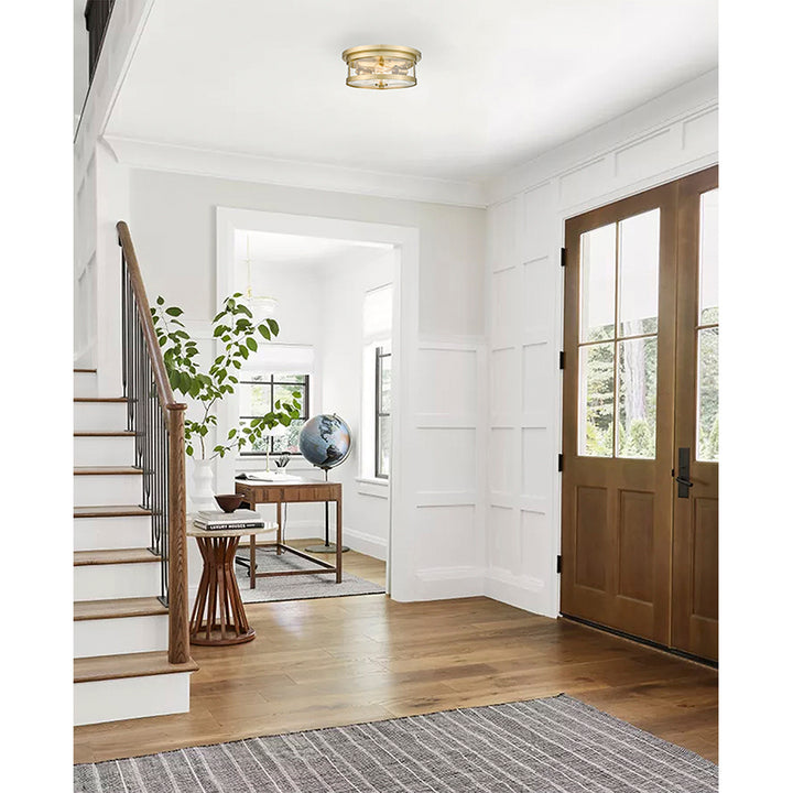 Round Flush Mount with Clear Glass Shade by Bethel - view 18