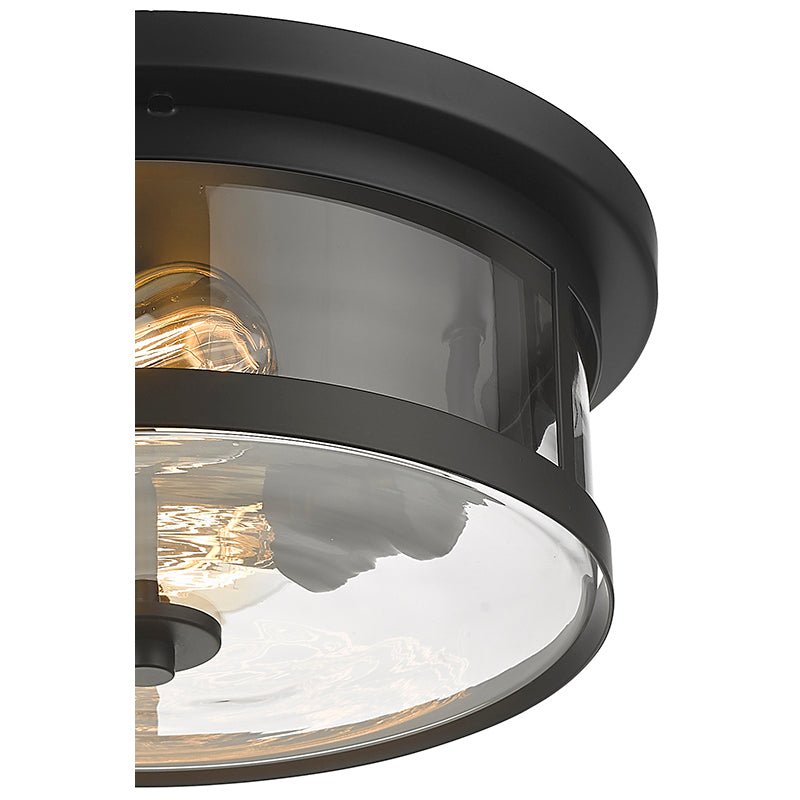 Round Flush Mount with Clear Glass Shade by Bethel - view 2