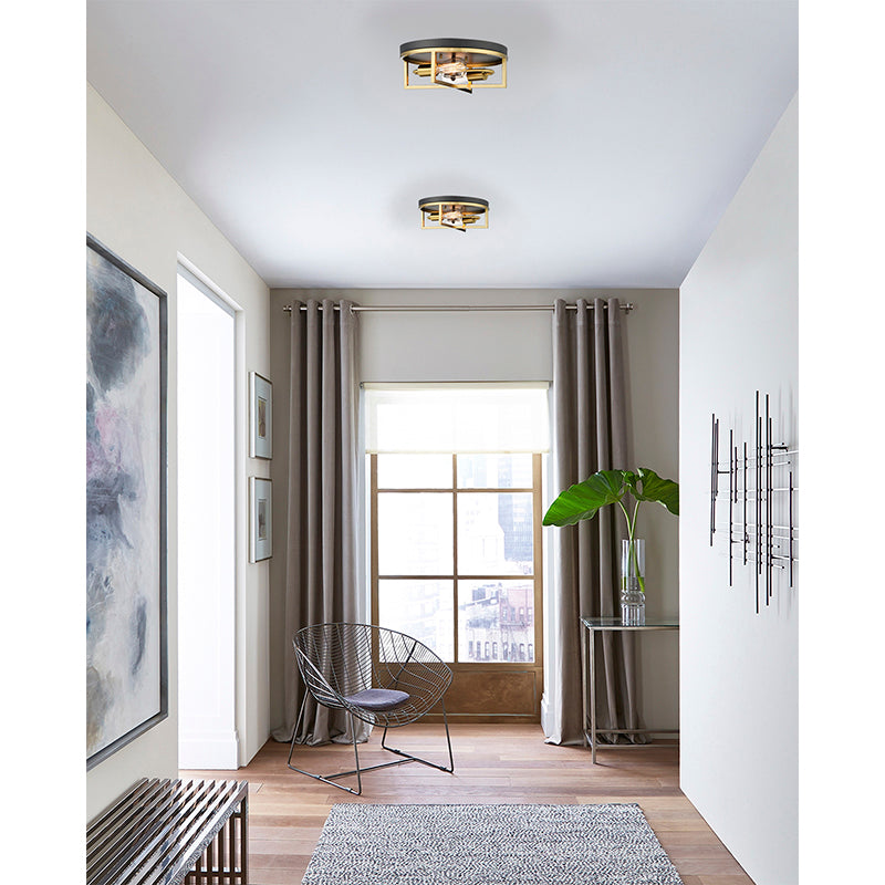 Round and Cage Flush Mount Light by Bethel - view 12