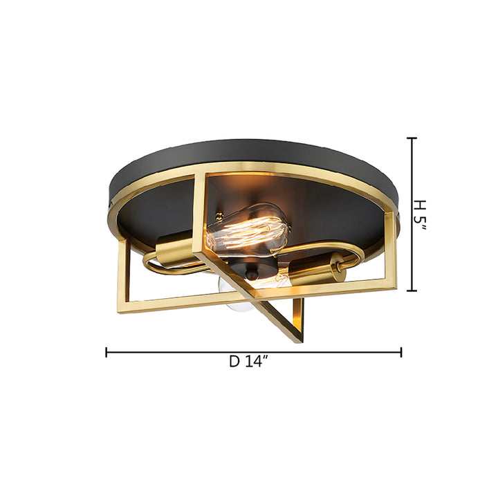 Round and Cage Flush Mount Light by Bethel - view 13