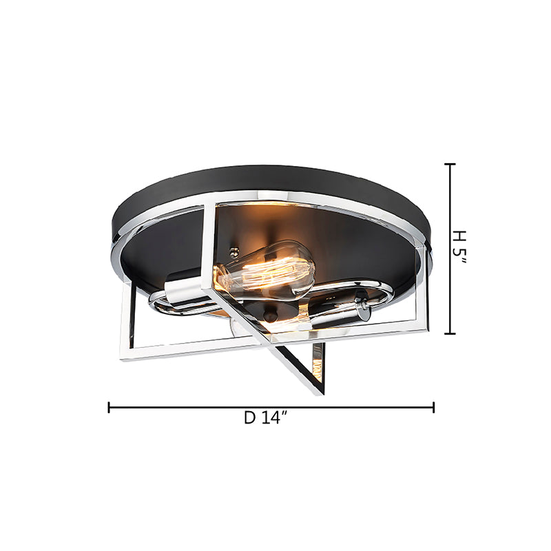 Round and Cage Flush Mount Light by Bethel - view 4