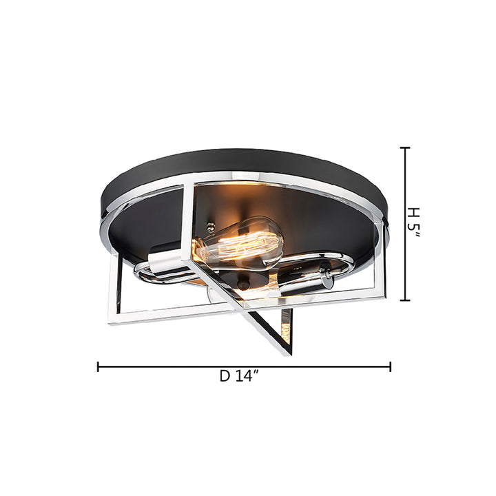 Round and Cage Flush Mount Light by Bethel - view 4