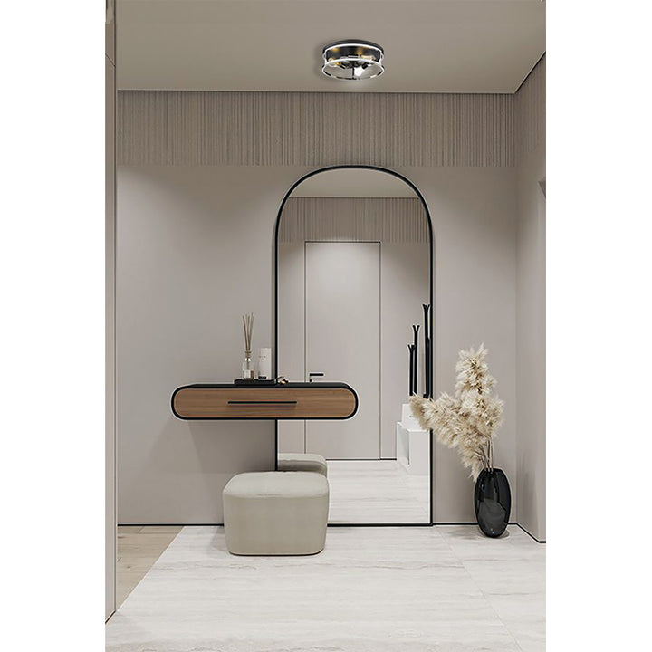 Round Iron Framed Flush Mount Light by Bethel - view 34