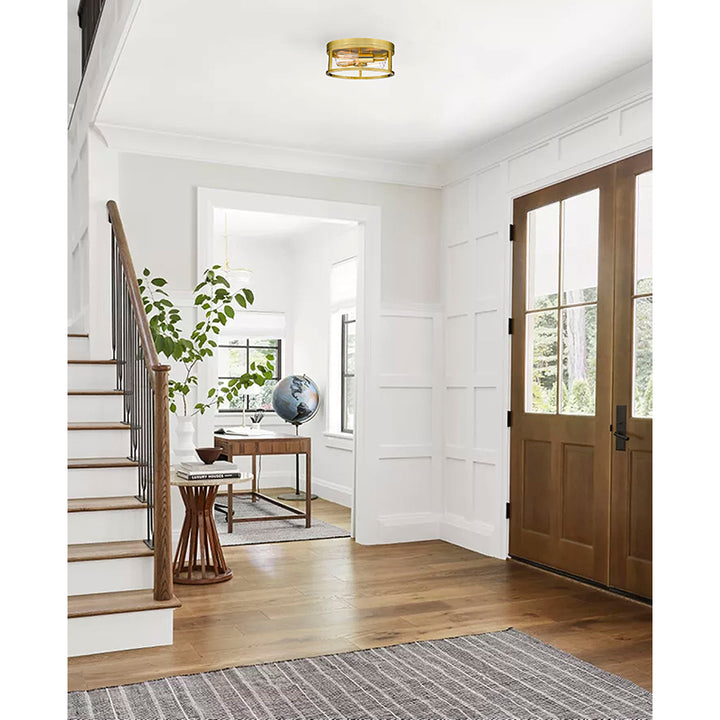 Round Iron Framed Flush Mount Light by Bethel - view 28