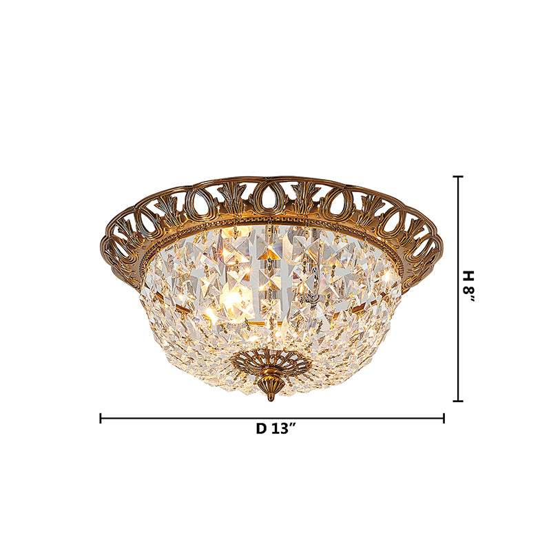 Frame Semi Flush Mount with Clear Hanging Crystals (JD03) by Bethel - view 5