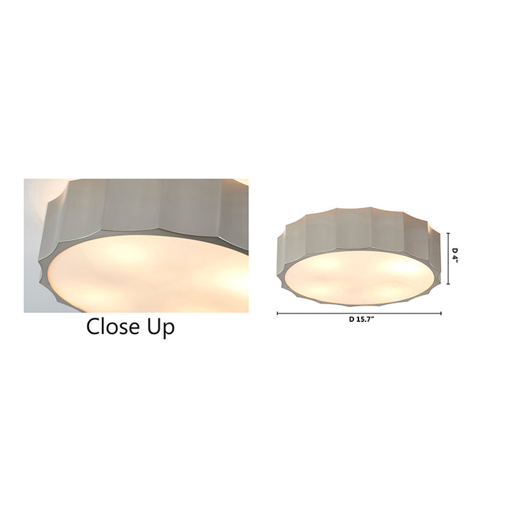 Iron Wave Flushmount with Acrylic Bottom Cover Flush Mount by Bethel - view 10