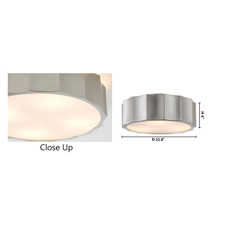 Iron Wave Flushmount Light with Acrylic Bottom Cover by Bethel - view 8