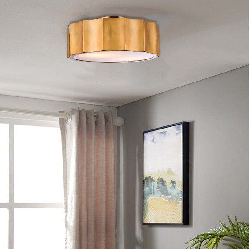 Iron Wave Flushmount Light with Acrylic Bottom Cover by Bethel - view 2