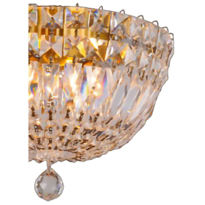 Clear Crystal Flushmount with Metal Frame Flush Mount by Bethel - view 7