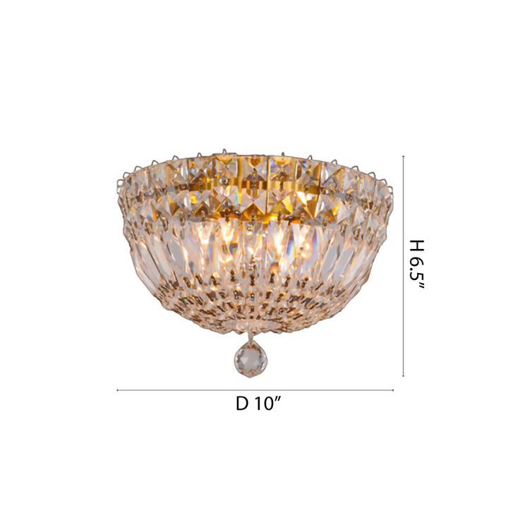 Clear Crystal Flushmount with Metal Frame Flush Mount by Bethel - view 8