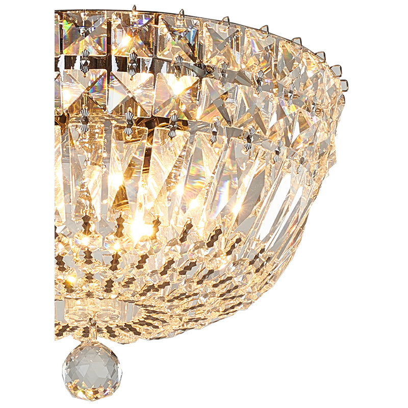 Clear Crystal Flushmount with Metal Frame Flush Mount by Bethel - view 5