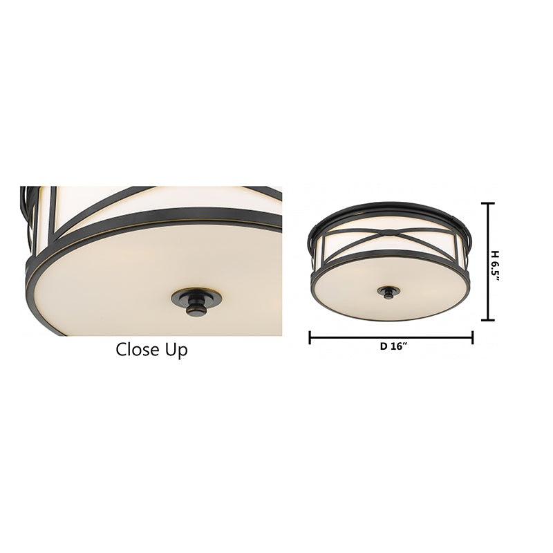 White Flush Mount by Bethel - view 4