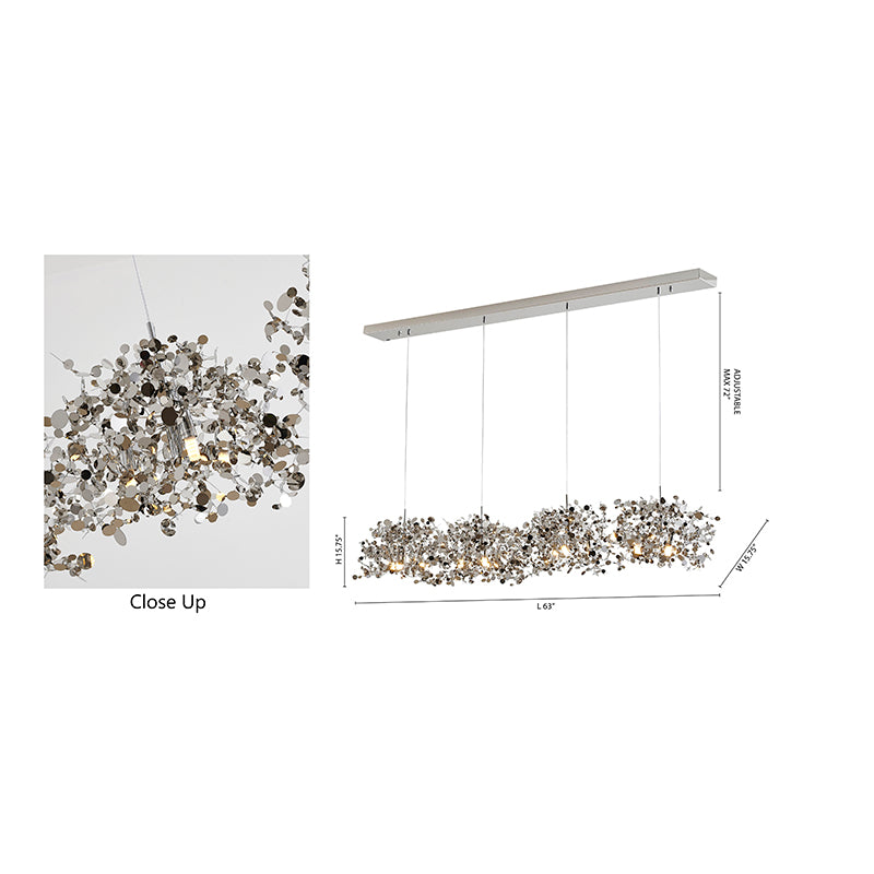 Frame Island Light with Sparkle Confetti Pendants by Bethel - view 4