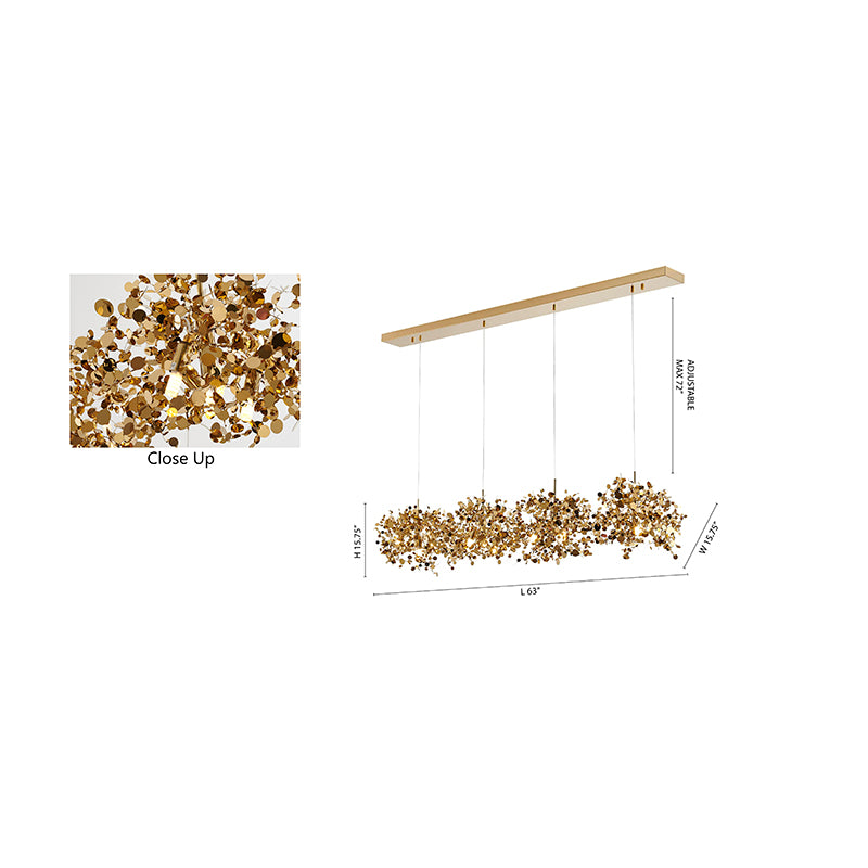 Frame Island Light with Sparkle Confetti Pendants by Bethel - view 9