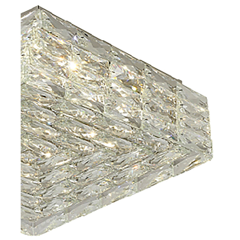 Clear Crystal Box LED Flush Mount with Chrome Hardware by Bethel - view 2