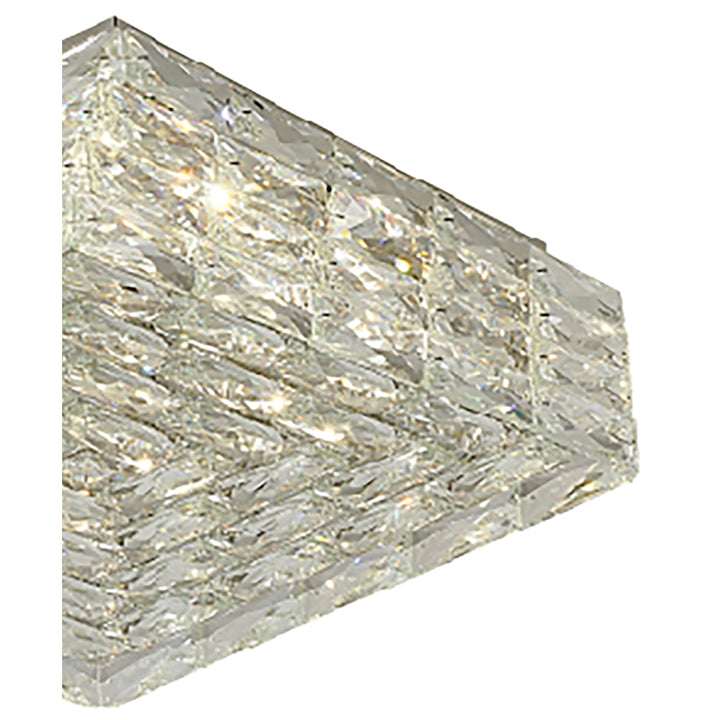 Clear Crystal Box LED Flush Mount with Chrome Hardware by Bethel - view 2