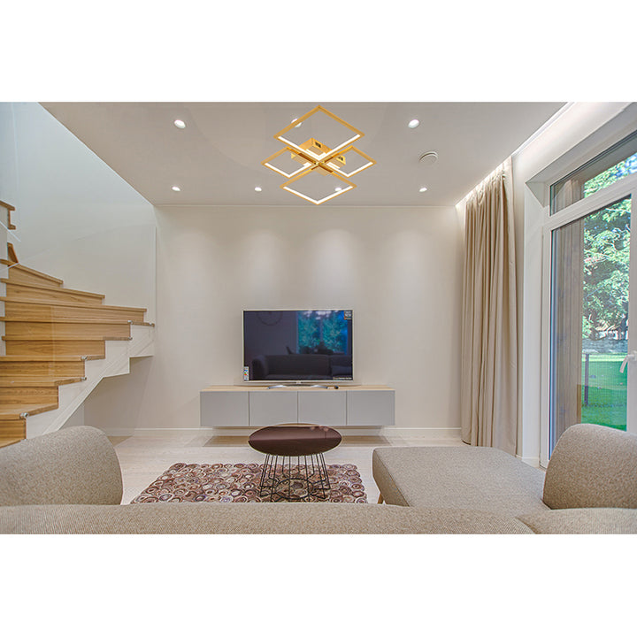 Stainless Steel Flush Mount with Acrylic Diffuser by Bethel - view 19