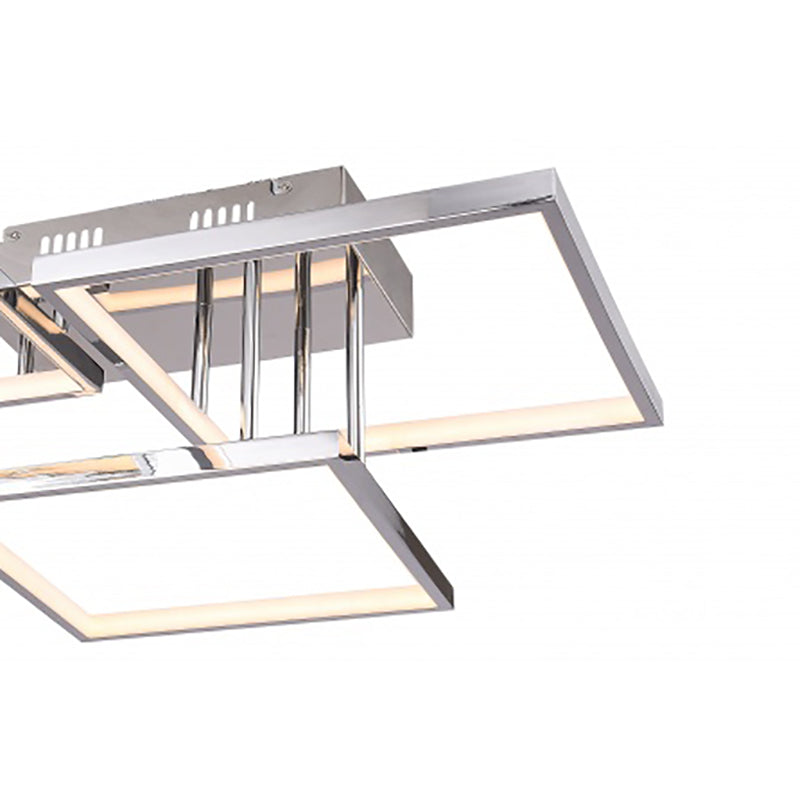 Stainless Steel Square Block Flush Mount with Acrylic Diffuser by Bethel - view 2
