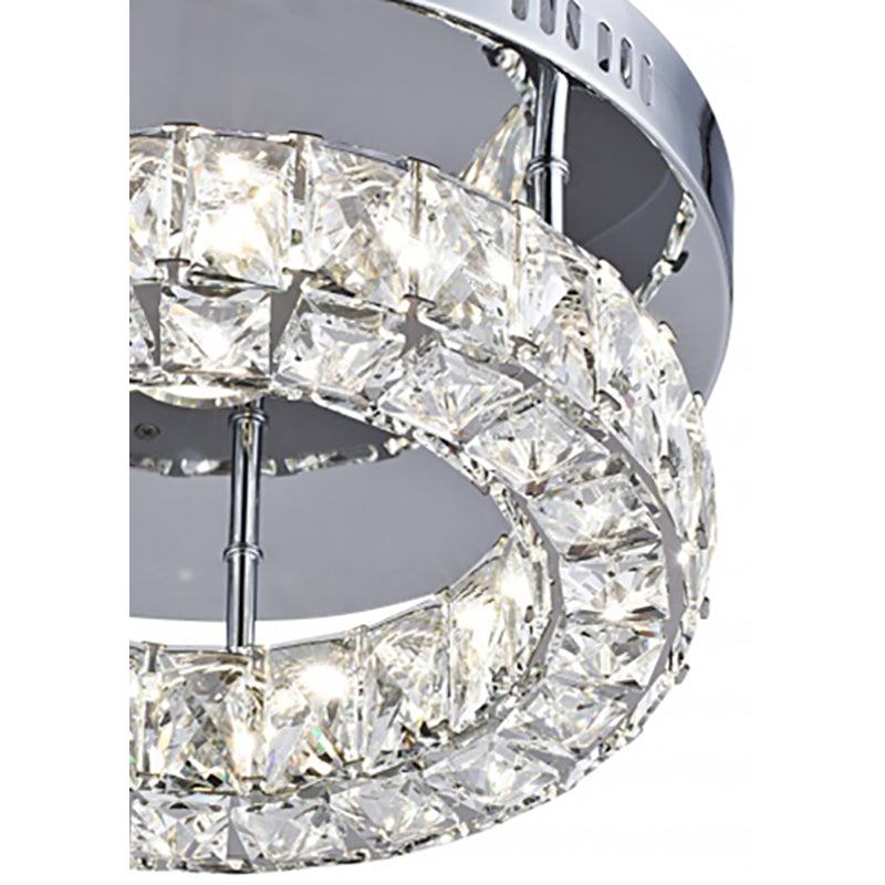 Chrome Crystal Flush Mount (KD183) by Bethel - view 2