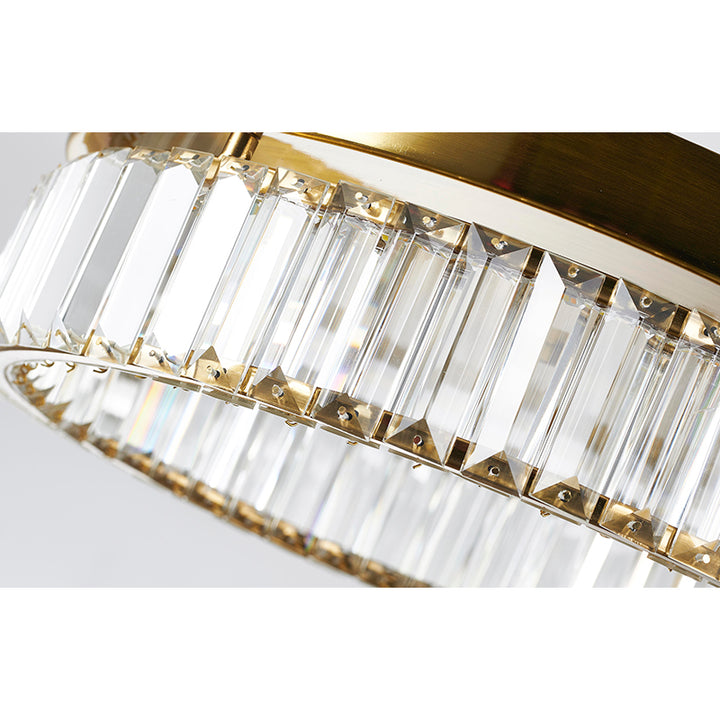 Round Frame Flush Mount with Clear Crystals by Bethel - view 23