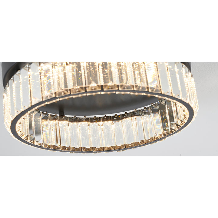 Round Frame Flush Mount with Clear Crystals by Bethel - view 17