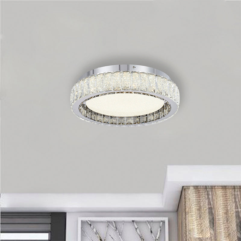 Stainless Steel Flush Mount with Clear and Crystals by Bethel - view 7
