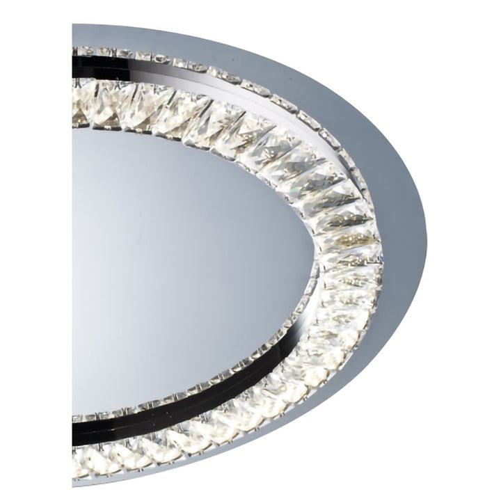 Clear Crystal LED Flush Mount with Stainless Steel Frame by Bethel - view 10