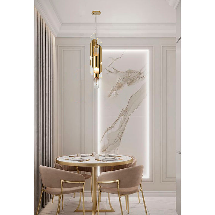 Stainless Steel Pendant Light with Clear Glass Shade by Bethel - view 22