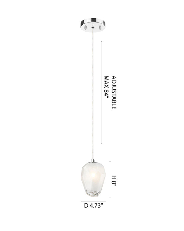 Frame Pendant Light with Glass Shade by Bethel - view 8