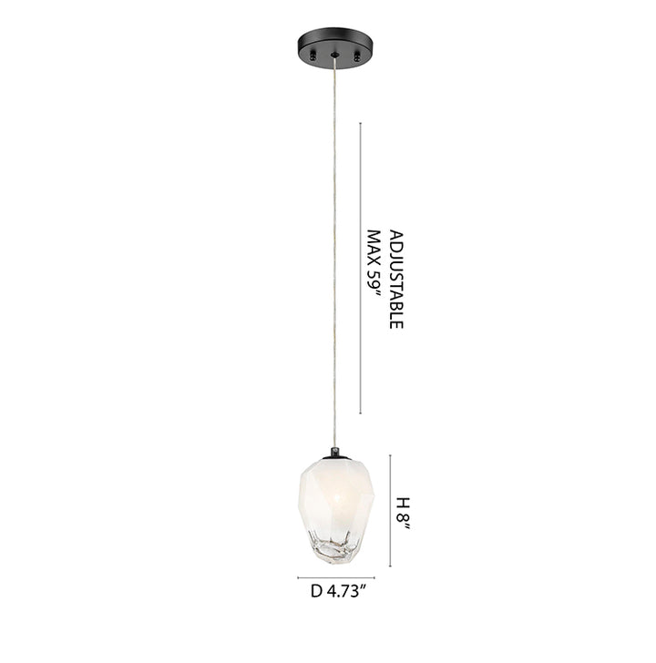 Frame Pendant Light with Glass Shade by Bethel - view 2