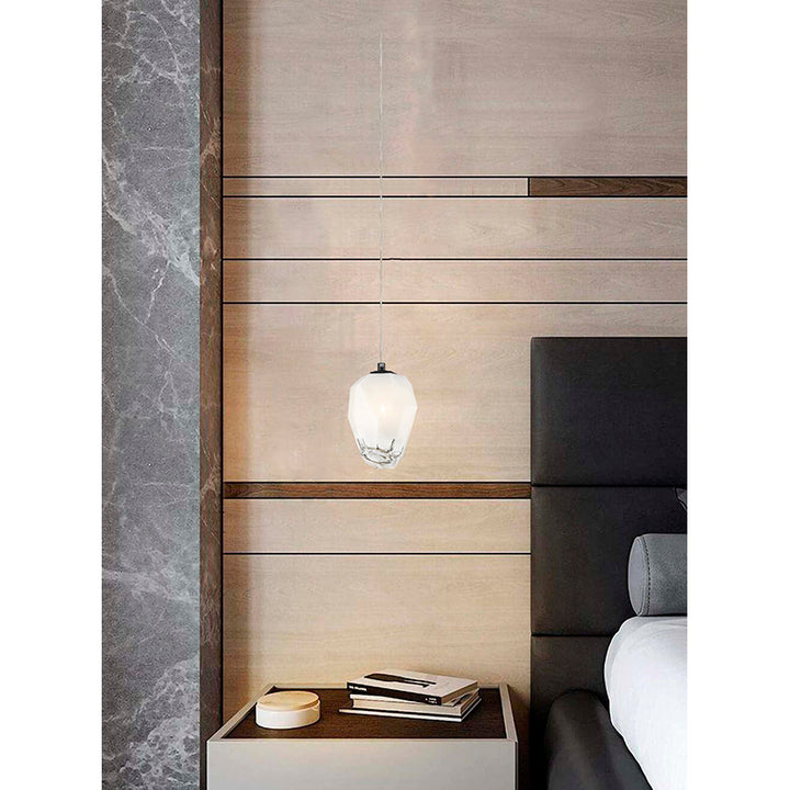 Frame Pendant Light with Glass Shade by Bethel - view 3