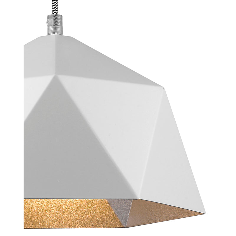 Metal Shade Single Pendant Light with Interior by Bethel - view 7