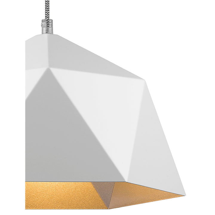 Metal Shade Single Pendant Light with Interior by Bethel - view 14