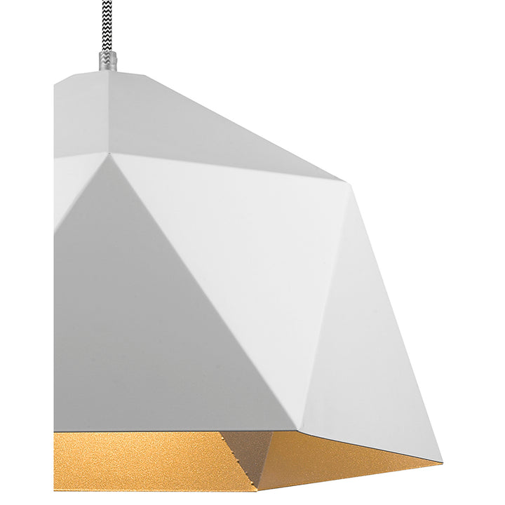 Metal Shade Single Pendant Light with Interior by Bethel - view 24