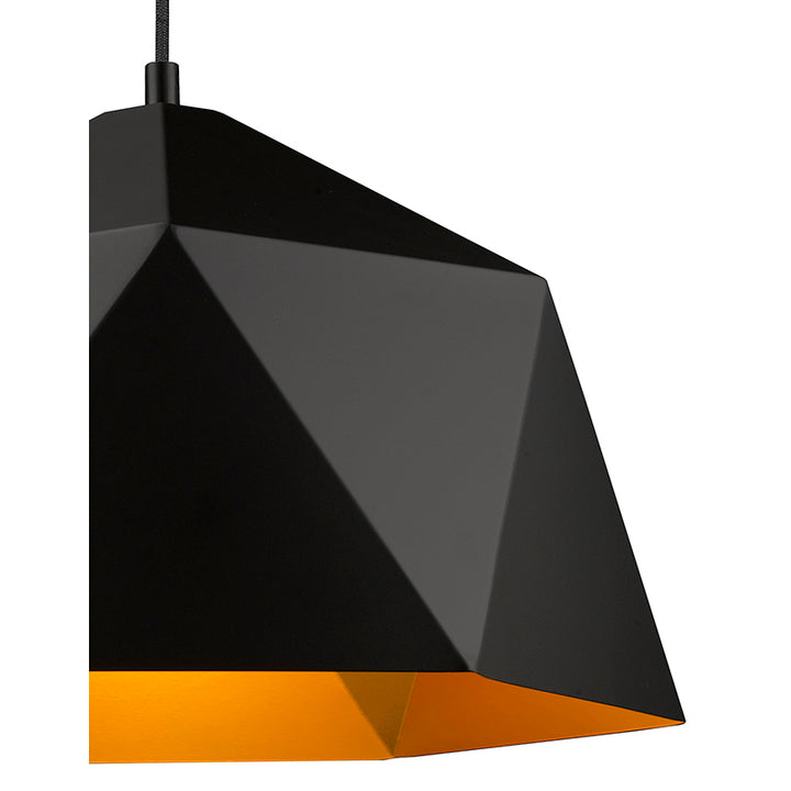 Metal Shade Single Pendant Light with Interior by Bethel - view 19