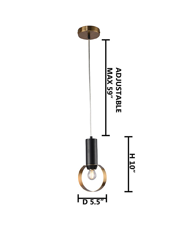 Loop Single Pendant Light by Bethel - view 5