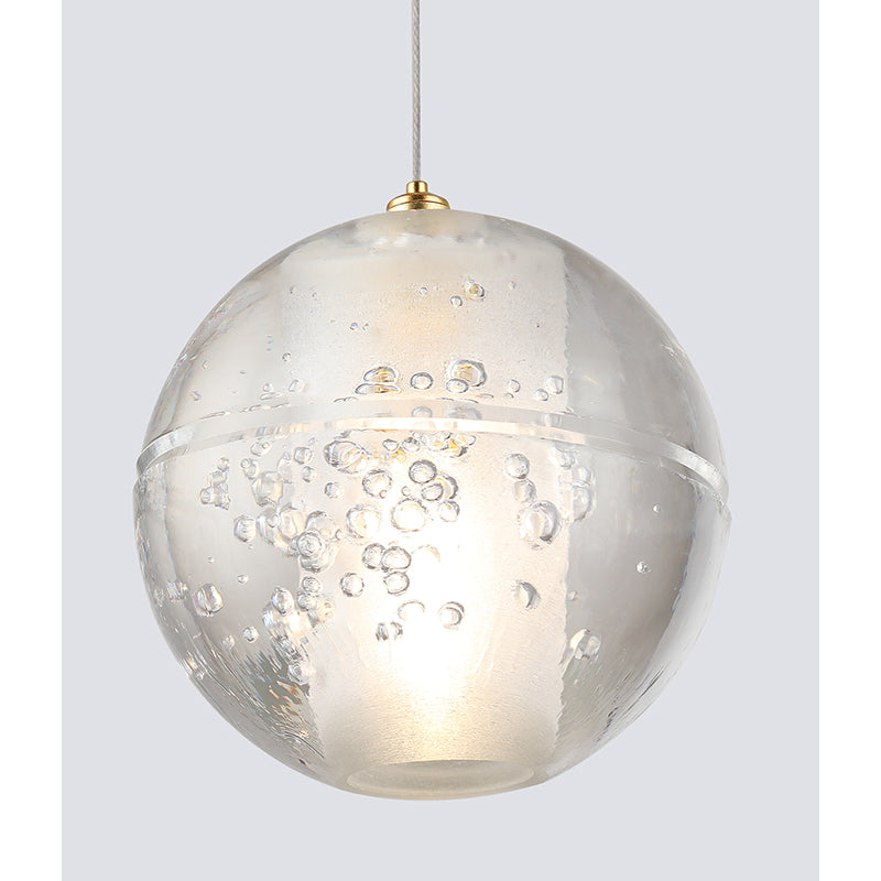 Clear Bubble Crystal Pendant Light with Hardware by Bethel - view 9