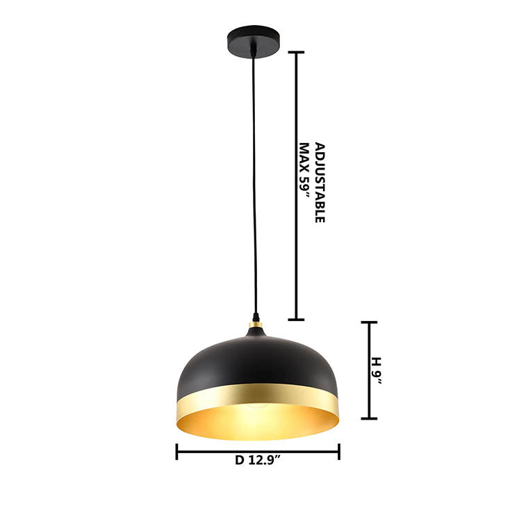 Aluminium Trim Shade Single Pendant Light by Bethel - view 12