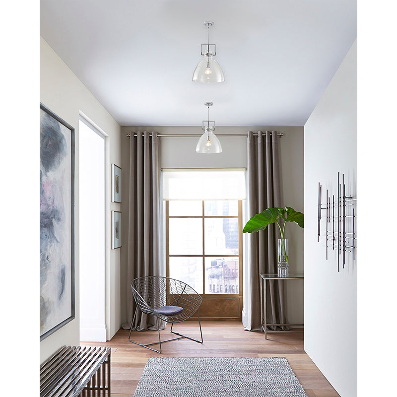 Metal Frame Pendant Light with Clear Glass Shade by Bethel - view 31