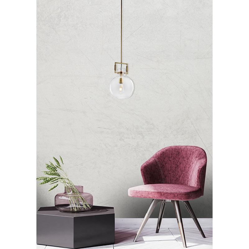 Metal Frame Pendant Light with Clear Glass Shade by Bethel - view 7