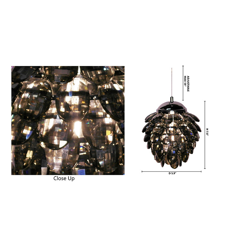 Crystal Pineapple Pendant Light with Frame by Bethel - view 15