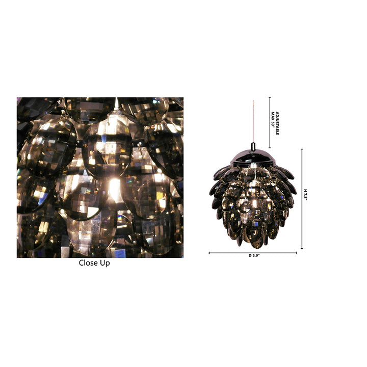 Crystal Pineapple Pendant Light with Frame by Bethel - view 15