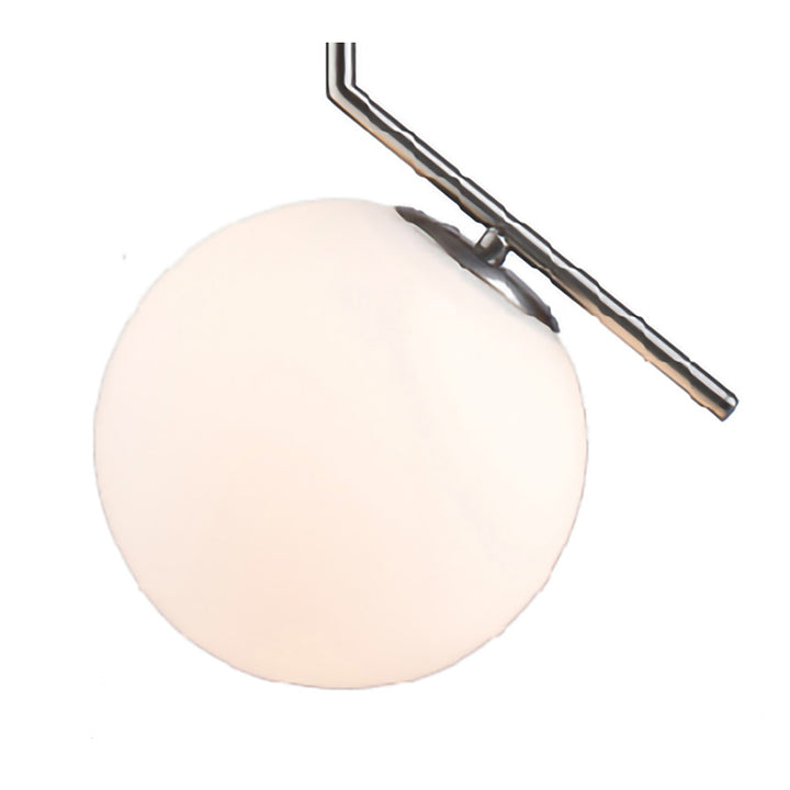 Iron Frame Single Pendant Light with Milk Glass Shade by Bethel - view 10