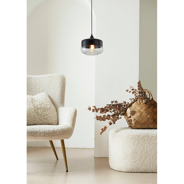 Single Pendant Light with Clear Glass Shade by Bethel - view 17